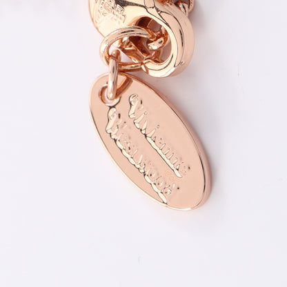 NEW PETITE ORB PENDANT ネックレス GP クリスタル ラインストーン ピンクゴールド クリア マルチカラー ヴィヴィアンウエストウッド