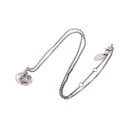 NEW PETITE ORB PENDANT ネックレス クリスタル ラインストーン シルバー クリア マルチカラー ヴィヴィアンウエストウッド