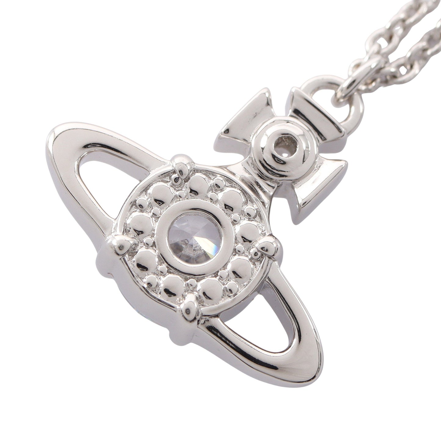 REINA LARGE PENDANT ネックレス クリスタル ラインストーン シルバー クリア ヴィヴィアンウエストウッド