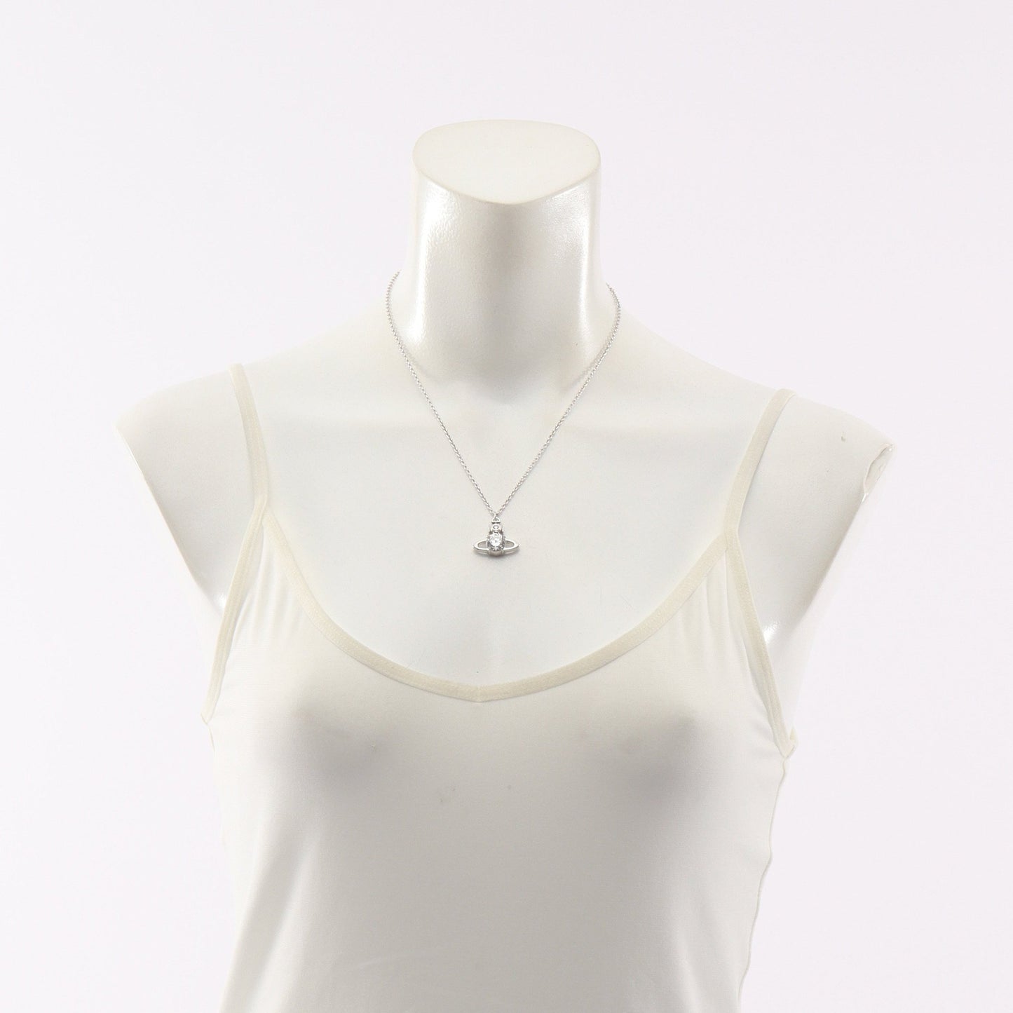 REINA LARGE PENDANT ネックレス クリスタル ラインストーン シルバー クリア ヴィヴィアンウエストウッド