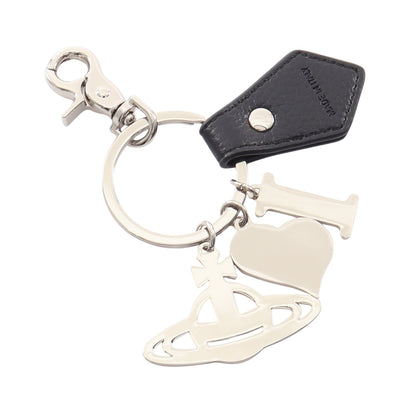 I LOVE ORB KEYRING キーホルダー バッグチャーム フェイクレザー シルバー ブラック レッド ヴィヴィアンウエストウッド