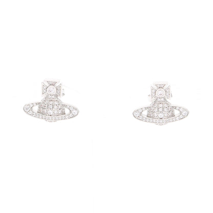 CARMELA BAS RELIEF EARRINGS ピアス ラインストーン シルバー クリア ヴィヴィアンウエストウッド