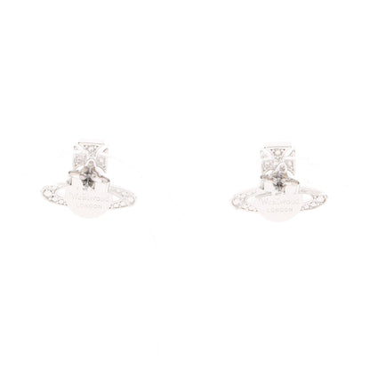 CARMELA BAS RELIEF EARRINGS ピアス ラインストーン シルバー クリア ヴィヴィアンウエストウッド