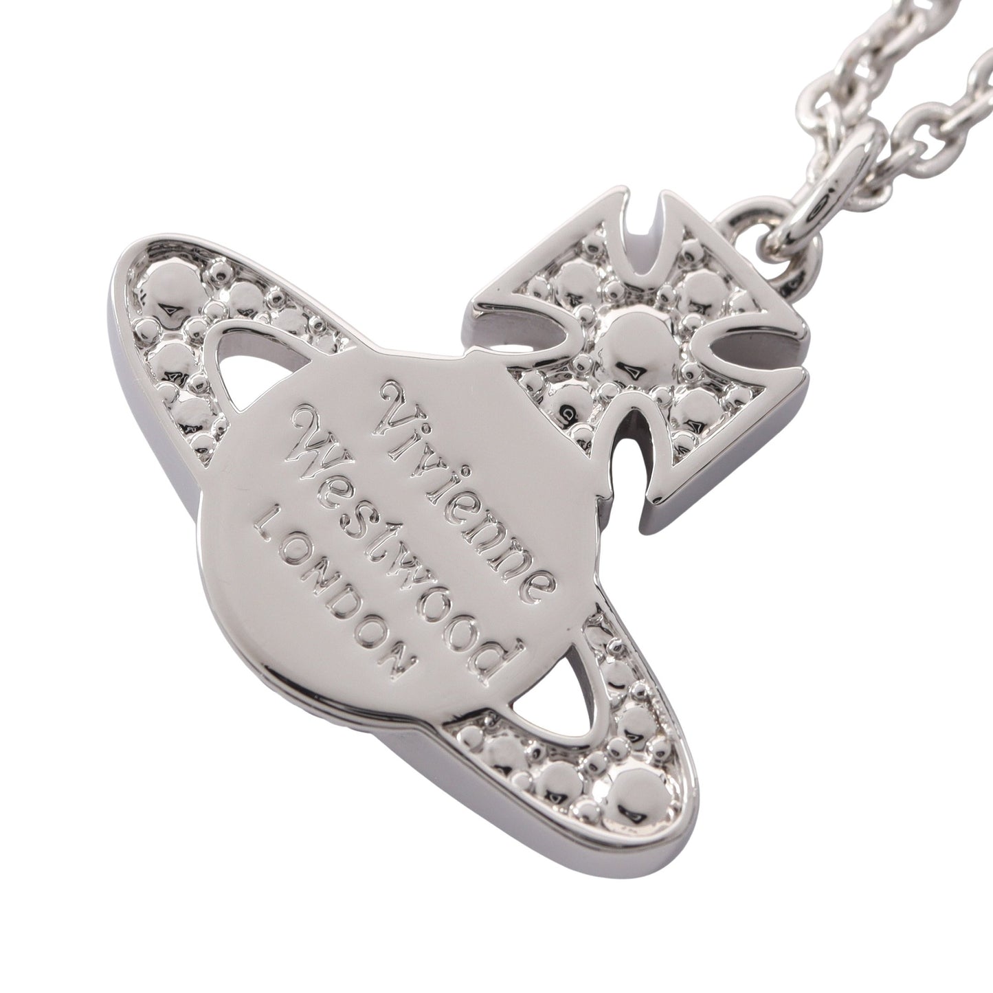 CARMELA BAS RELIEF PENDANT ネックレス ラインストーン シルバー クリア ヴィヴィアンウエストウッド