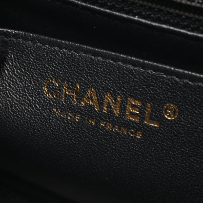 2.55 Wチェーンショルダーバッグ レザー ブラック ゴールド金具 シャネル