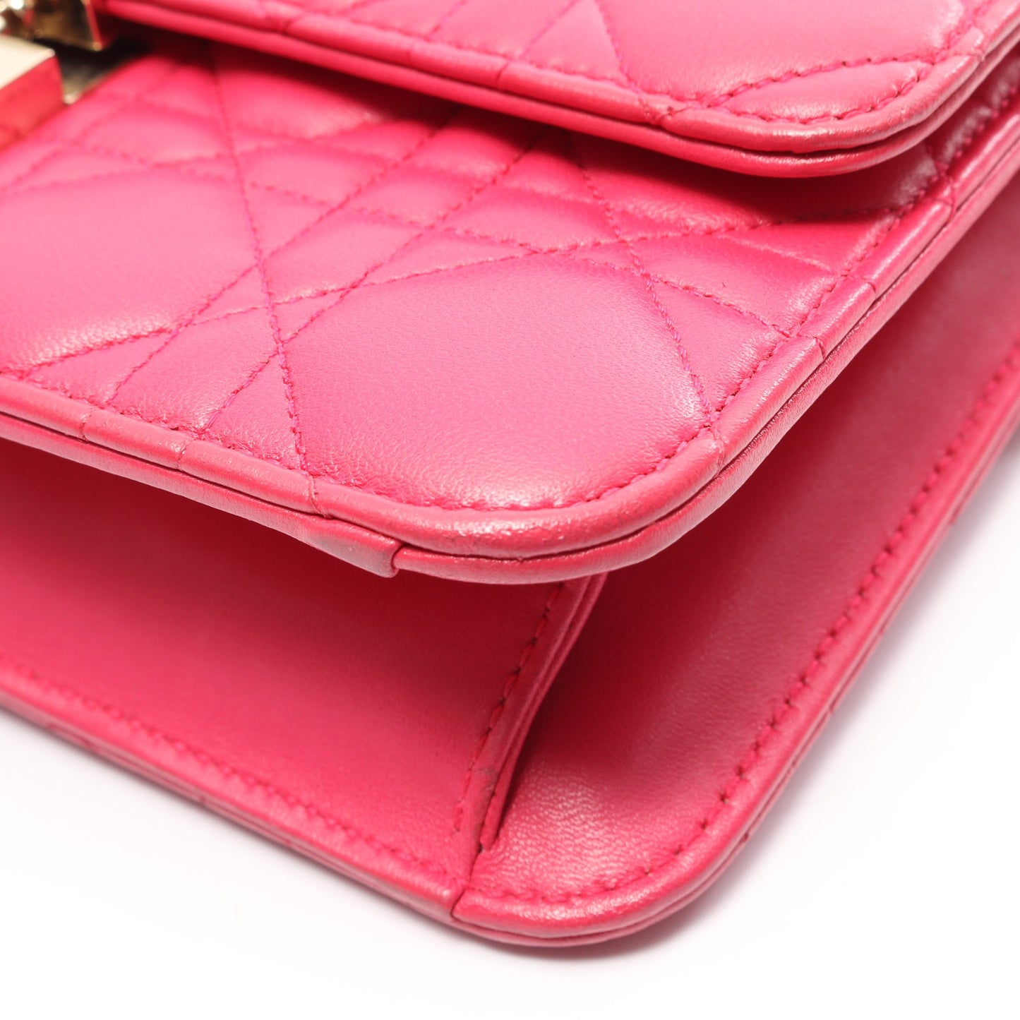 MISS DIOR チェーンウォレット レザー ピンクパープル クリスチャンディオール