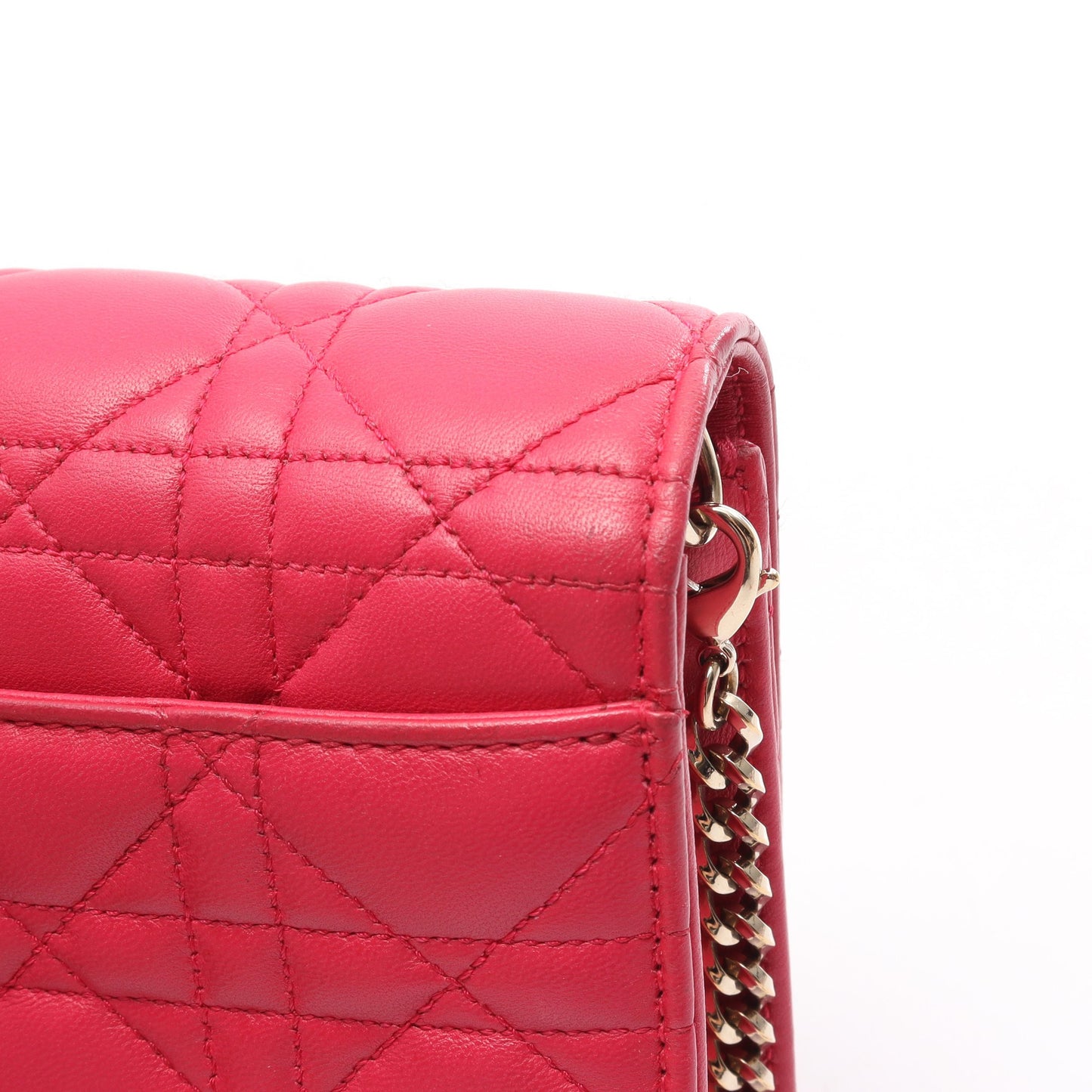 MISS DIOR チェーンウォレット レザー ピンクパープル クリスチャンディオール