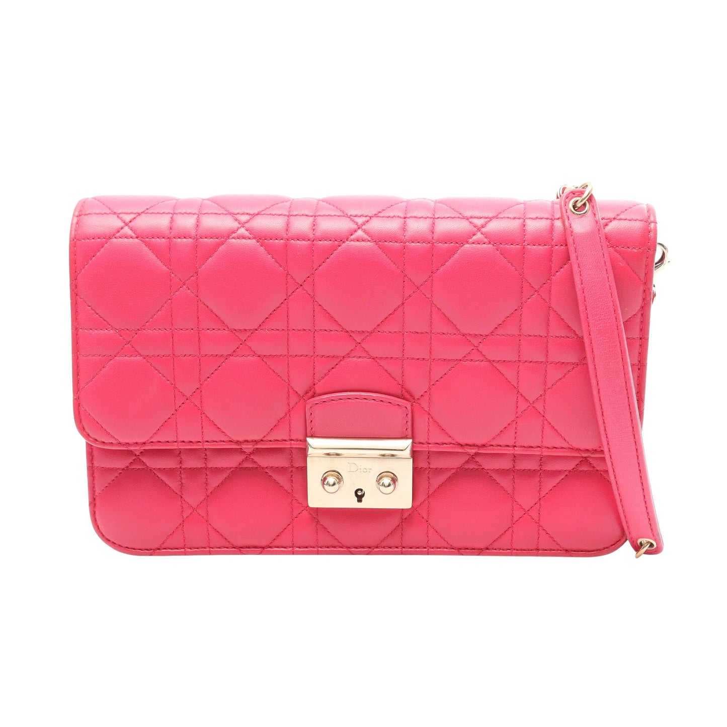 MISS DIOR チェーンウォレット レザー ピンクパープル クリスチャンディオール