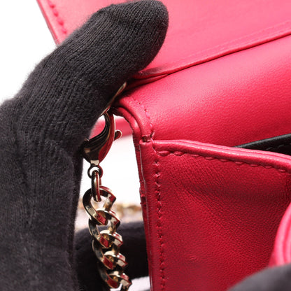 MISS DIOR チェーンウォレット レザー ピンクパープル クリスチャンディオール