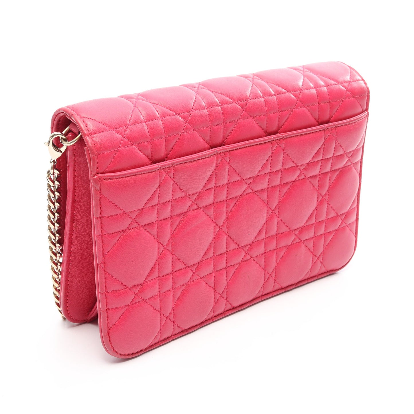 MISS DIOR チェーンウォレット レザー ピンクパープル クリスチャンディオール