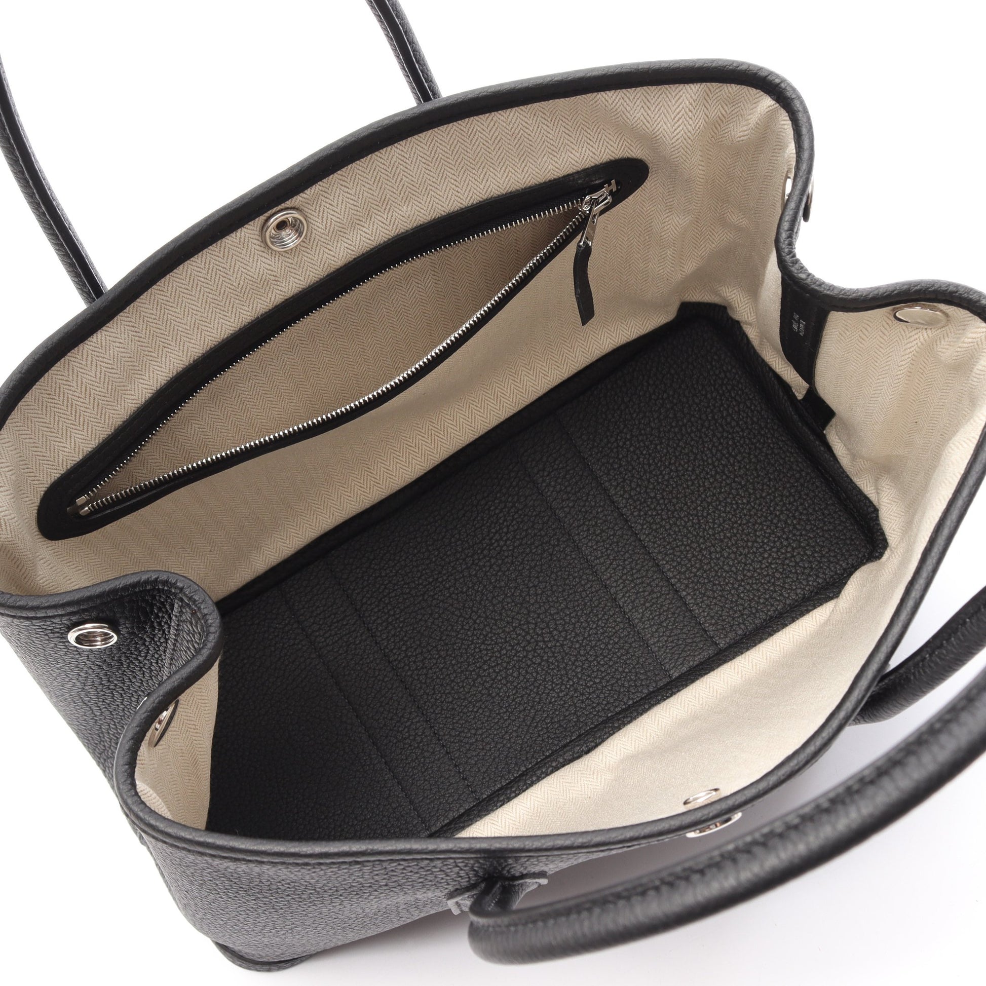 ガーデンパーティTPM ハンドバッグ トートバッグ ネゴンダ ブラック シルバー金具 G刻印 エルメス バッグ HERMES