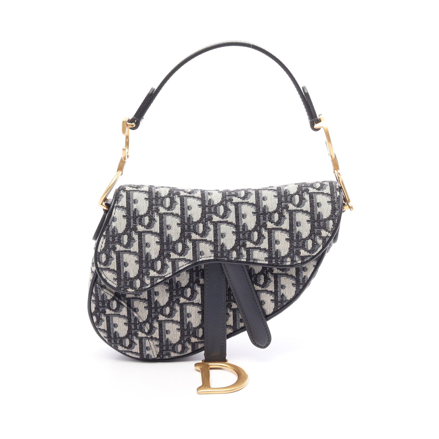SADDLE サドル オブリーク ハンドバッグ キャンバス レザー ネイビー ベージュ クリスチャンディオール バッグ Christian Dior