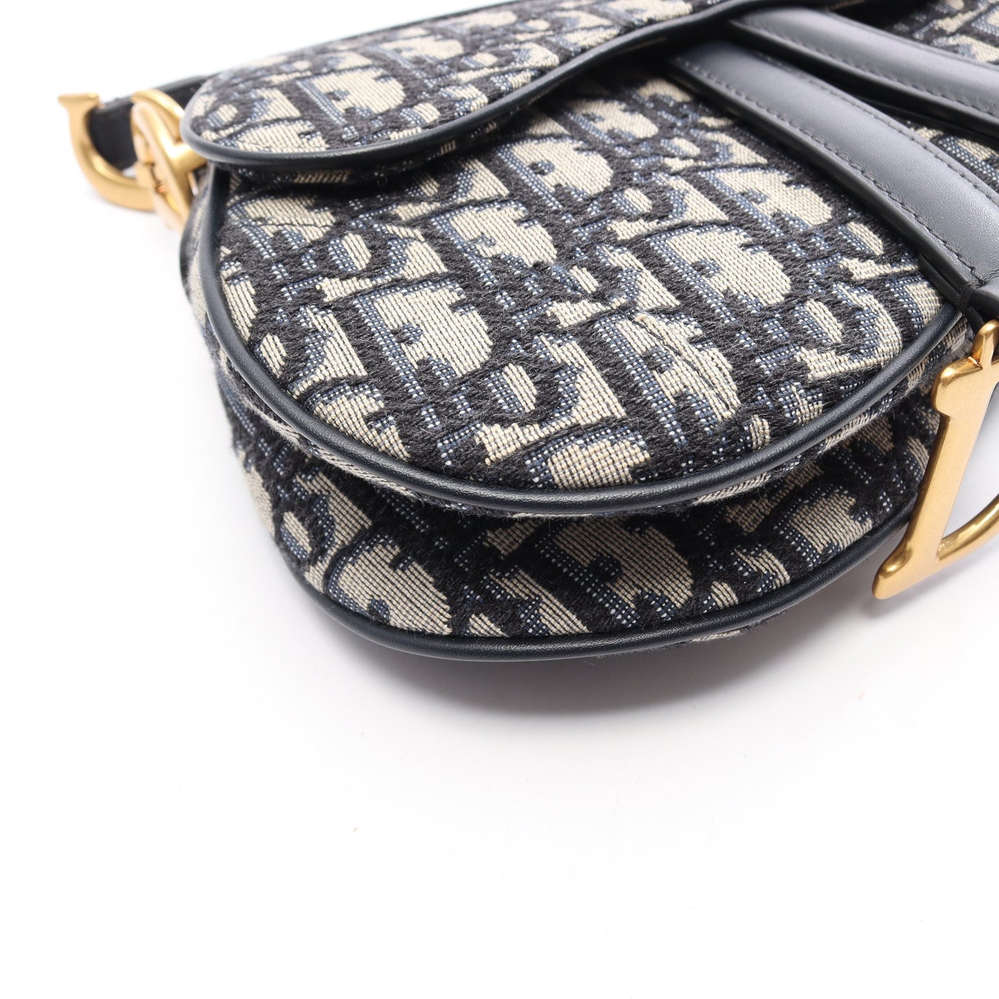 SADDLE サドル オブリーク ハンドバッグ キャンバス レザー ネイビー ベージュ クリスチャンディオール バッグ Christian Dior