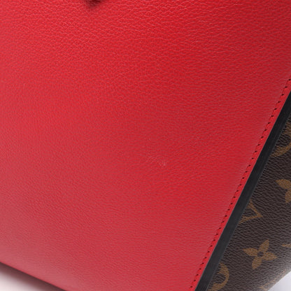 キモノMM モノグラム スリーズ ショルダーバッグ トートバッグ PVC レザー ブラウン レッド ルイヴィトン バッグ LOUIS VUITTON