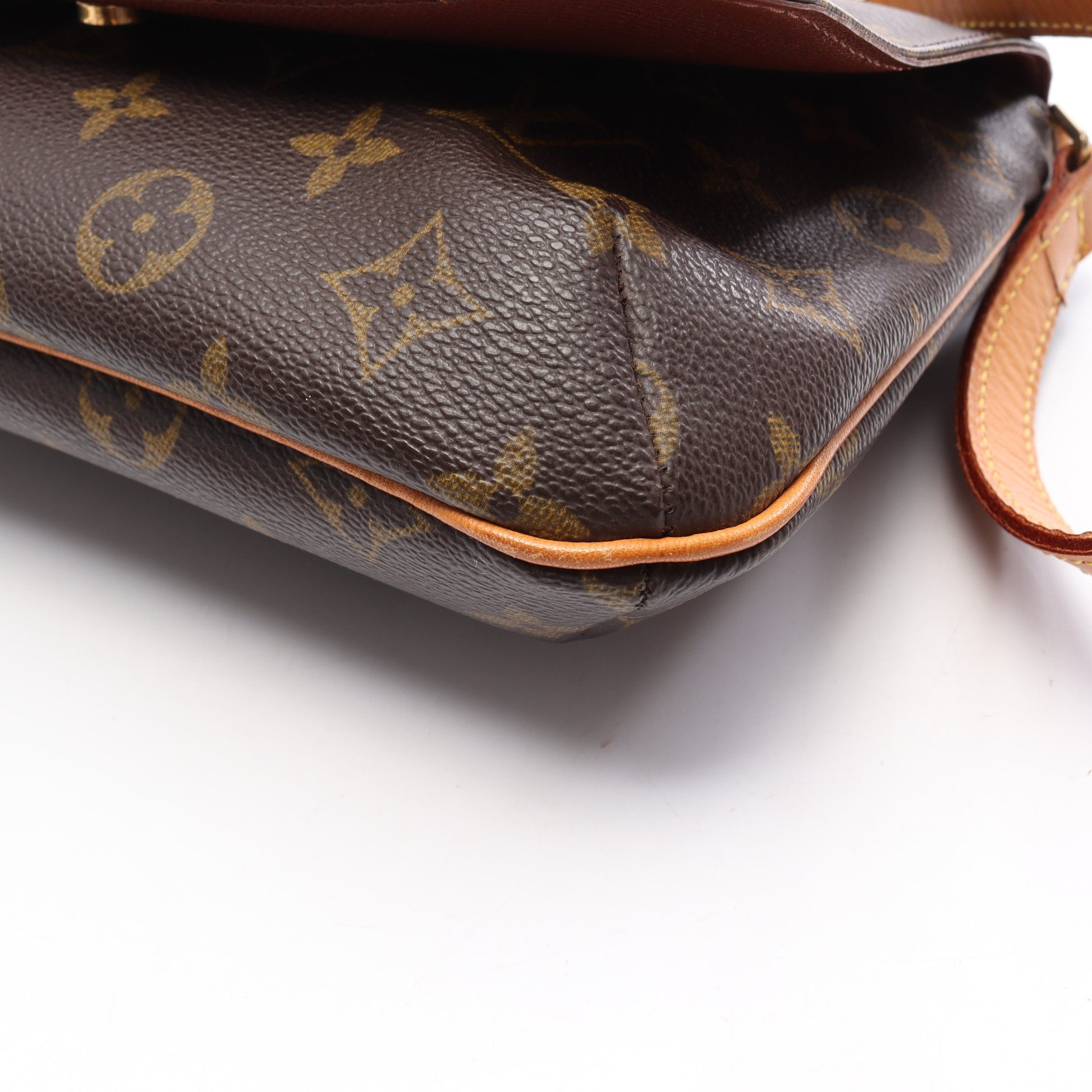 ミュゼットタンゴ ショートストラップ モノグラム ショルダーバッグ PVC レザー ブラウン ルイヴィトン バッグ LOUIS VUITTON