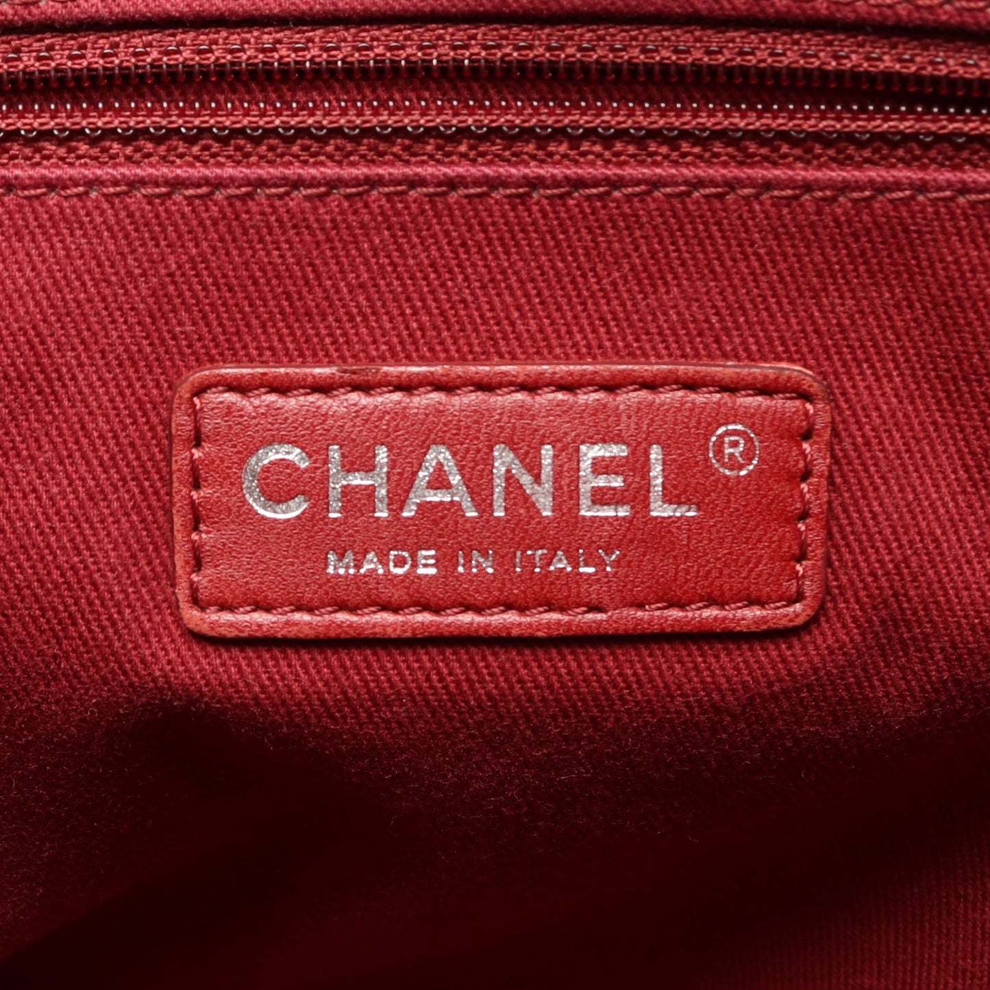 ドーヴィル チェーンショルダーバッグ チェーントートバッグ キャンバス レザー レッド ボルドー シルバー金具 シャネル バッグ CHANEL