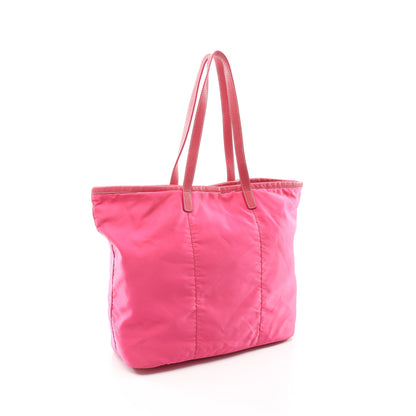 NYLON JACQUARD ショルダーバッグ トートバッグ ナイロン レザー ピンク プラダ