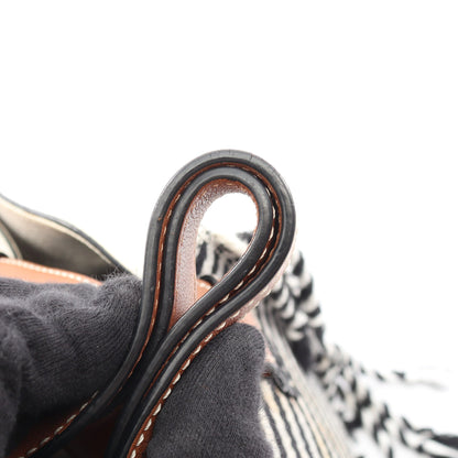 HAMMOCK SMALL ハンモック スモール フリンジ ボーダー 2WAY ハンドバッグ レザー キャンバス ホワイト ブラック ブラウン ロエベ