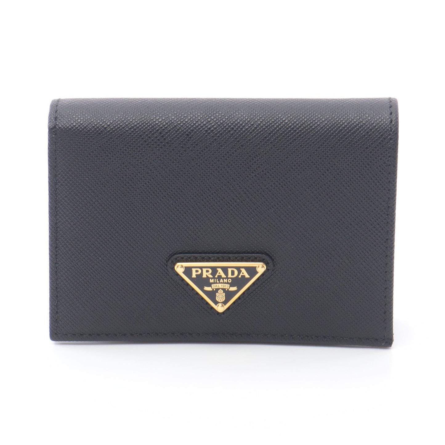 SAFFIANO TRIANG 二つ折り財布 サフィアーノレザー ブラック プラダ