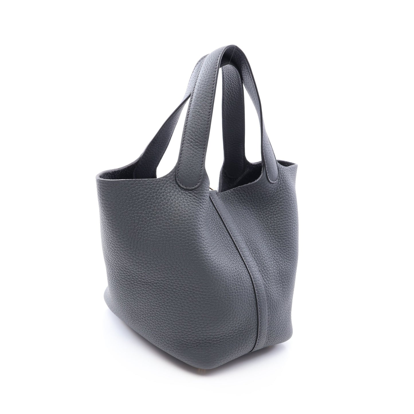 ピコタンロックPM グリミスティ ハンドバッグ トリヨンクレマンス グレー ゴールド金具 G刻印 エルメス バッグ HERMES