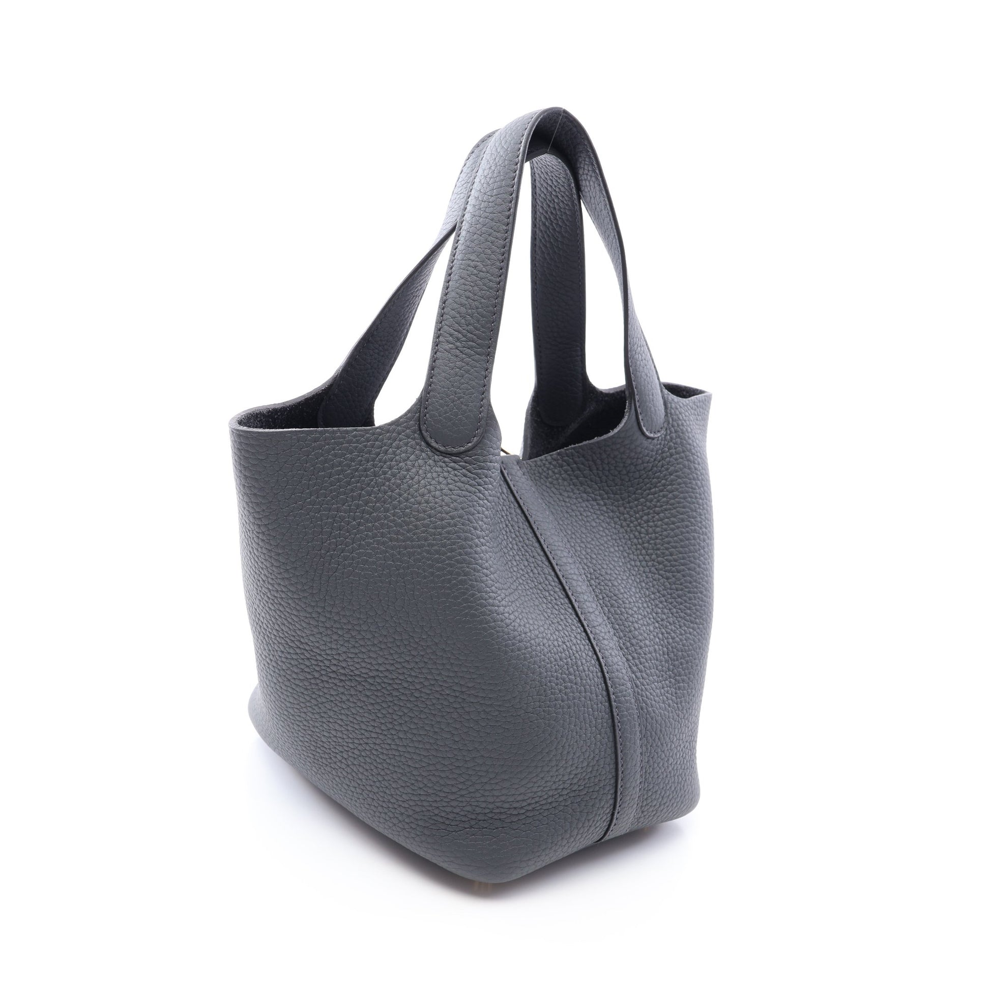 ピコタンロックPM グリミスティ ハンドバッグ トリヨンクレマンス グレー ゴールド金具 G刻印 エルメス バッグ HERMES