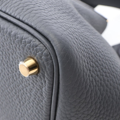 ピコタンロックPM グリミスティ ハンドバッグ トリヨンクレマンス グレー ゴールド金具 G刻印 エルメス バッグ HERMES
