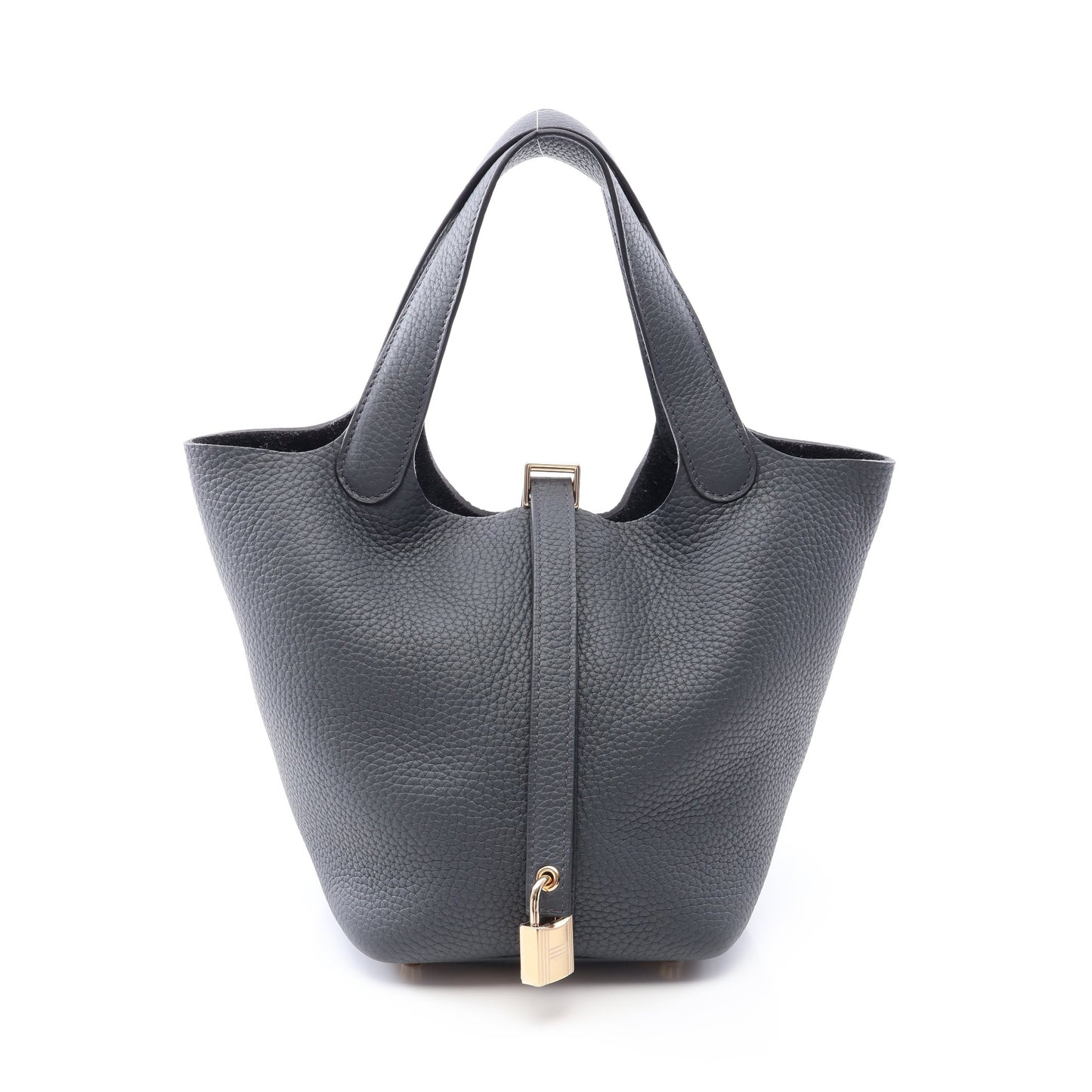 ピコタンロックPM グリミスティ ハンドバッグ トリヨンクレマンス グレー ゴールド金具 G刻印 エルメス バッグ HERMES