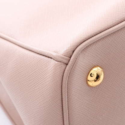 SAFFIANO LUX ガレリア 2WAY ハンドバッグ サフィアーノレザー ピンクベージュ プラダ