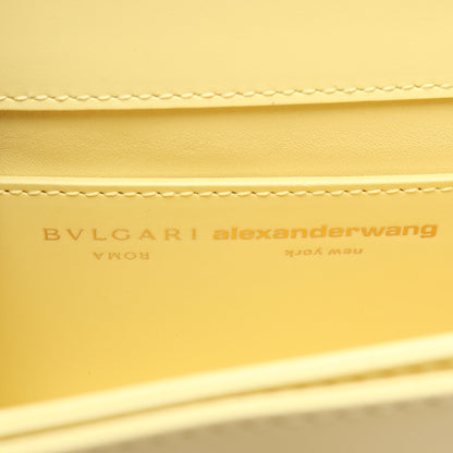 BVLGARI × ALEXANDER WANG セルペンティ 2WAY ハンドバッグ レザー ライトイエロー ブルガリ