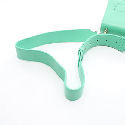 セルペンティ フォーエバー 2WAY チェーンハンドバッグ レザー グリーン ブルガリ