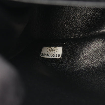 シェブロン Vステッチ Wフラップ Wチェーンショルダーバッグ ラムスキン ブラック シルバー金具 シャネル バッグ CHANEL