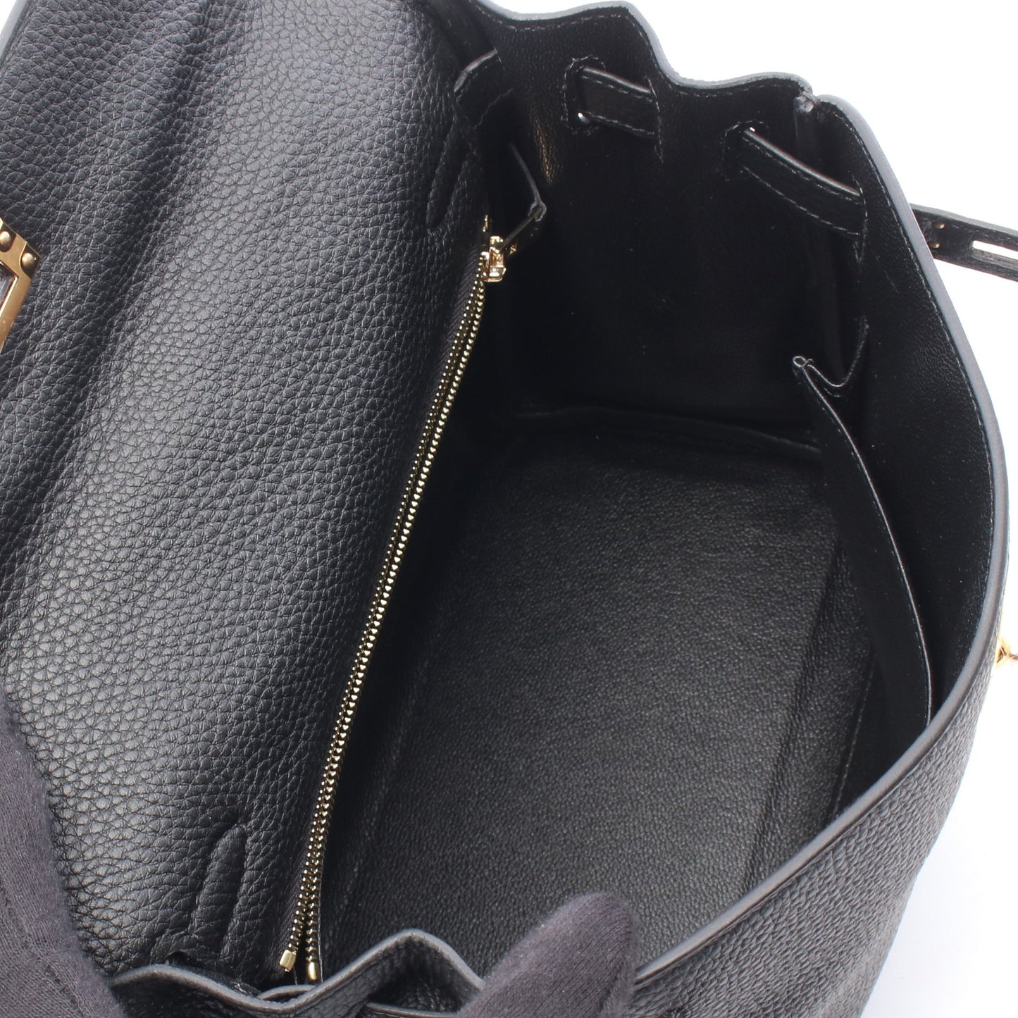 ケリー25 内縫い 2WAY ハンドバッグ トゴ ブラック ゴールド金具 K刻印 エルメス