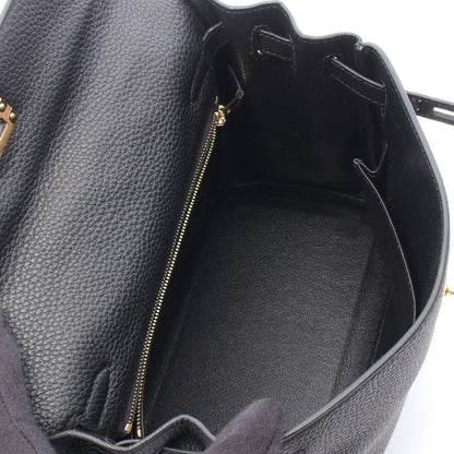 ケリー25 内縫い 2WAY ハンドバッグ トゴ ブラック ゴールド金具 K刻印 エルメス