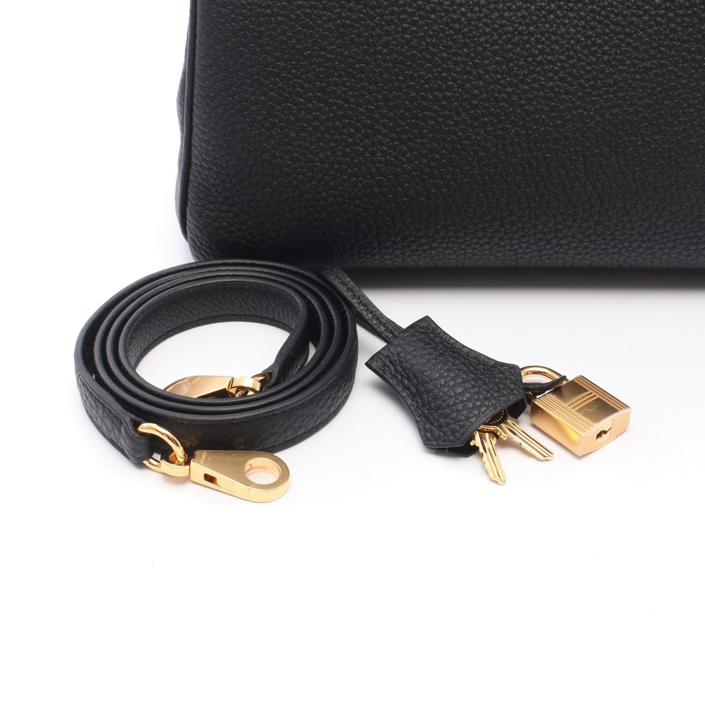 ケリー25 内縫い 2WAY ハンドバッグ トゴ ブラック ゴールド金具 K刻印 エルメス