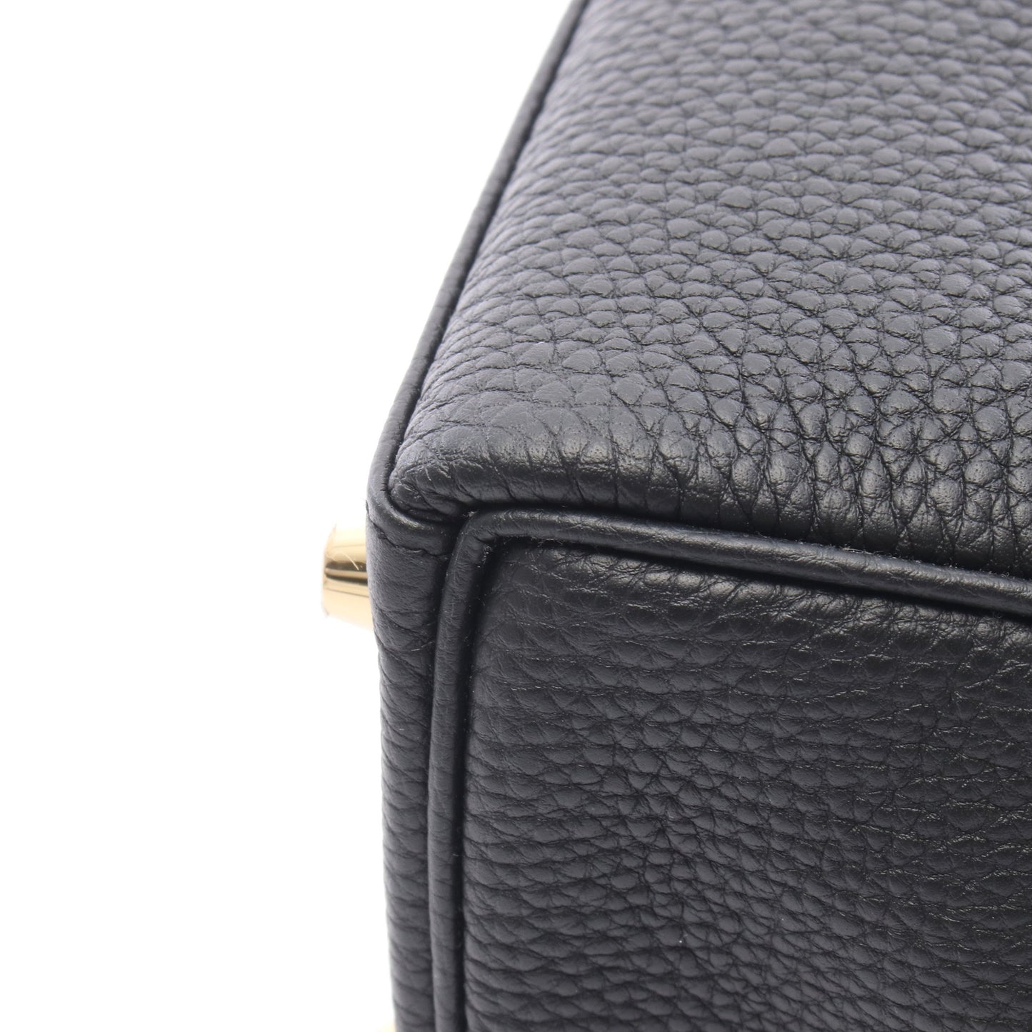 ケリー25 内縫い 2WAY ハンドバッグ トゴ ブラック ゴールド金具 K刻印 エルメス