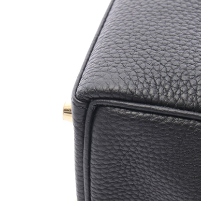 ケリー25 内縫い 2WAY ハンドバッグ トゴ ブラック ゴールド金具 K刻印 エルメス