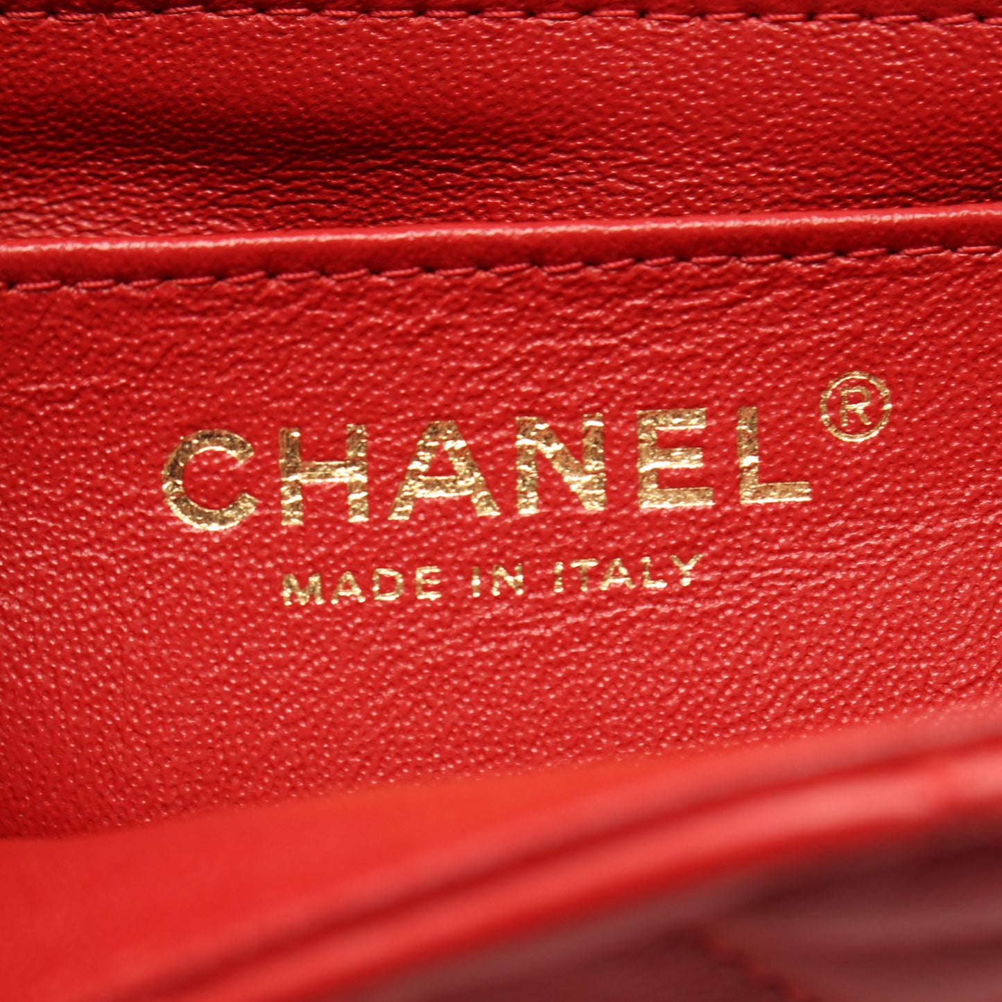 ミニマトラッセ20 チェーンショルダーバッグ ラムスキン レッド ゴールド金具 シャネル バッグ CHANEL
