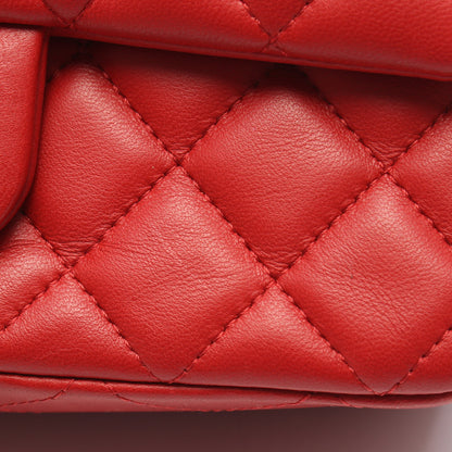 ミニマトラッセ20 チェーンショルダーバッグ ラムスキン レッド ゴールド金具 シャネル バッグ CHANEL