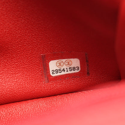 ミニマトラッセ20 チェーンショルダーバッグ ラムスキン レッド ゴールド金具 シャネル バッグ CHANEL