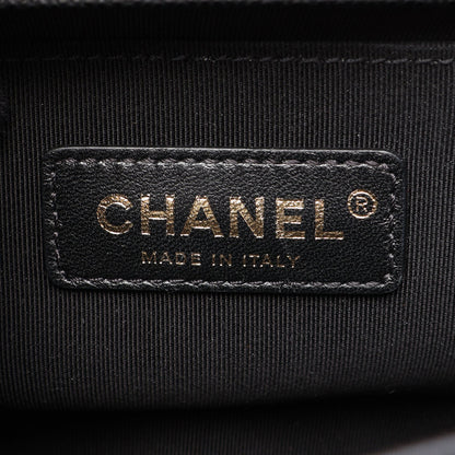 ボーイシャネル スモール チェーンショルダーバッグ キャビアスキン ブラック ゴールド金具 シャネル