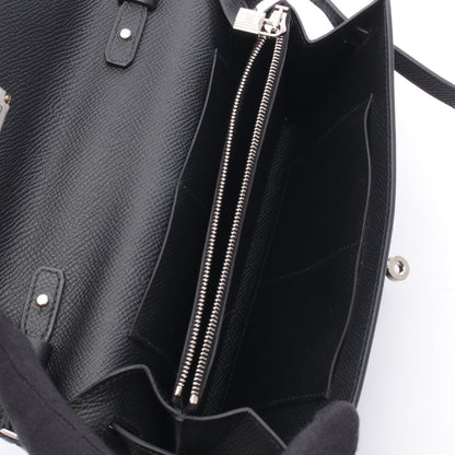 ケリートゥーゴー ショルダーウォレット ヴォーエプソン ブラック シルバー金具 W刻印 エルメス バッグ HERMES