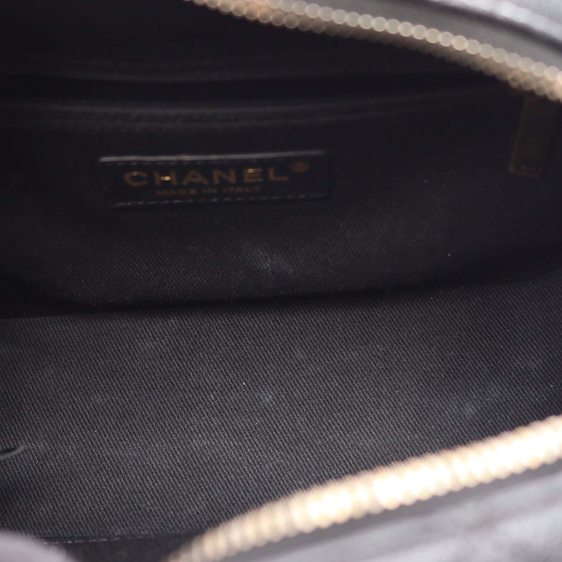 マトラッセ バニティバッグ 2WAY チェーンショルダーバッグ レザー ブラック ゴールド金具 シャネル バッグ CHANEL