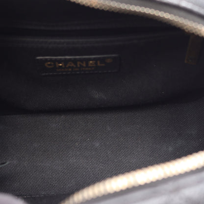 マトラッセ バニティバッグ 2WAY チェーンショルダーバッグ レザー ブラック ゴールド金具 シャネル バッグ CHANEL