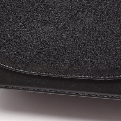 マトラッセ バニティバッグ 2WAY チェーンショルダーバッグ レザー ブラック ゴールド金具 シャネル バッグ CHANEL