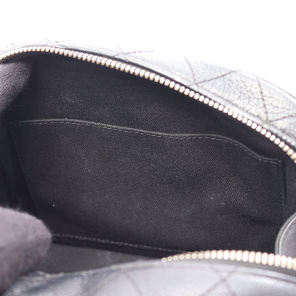 マトラッセ バニティバッグ 2WAY チェーンショルダーバッグ レザー ブラック ゴールド金具 シャネル バッグ CHANEL