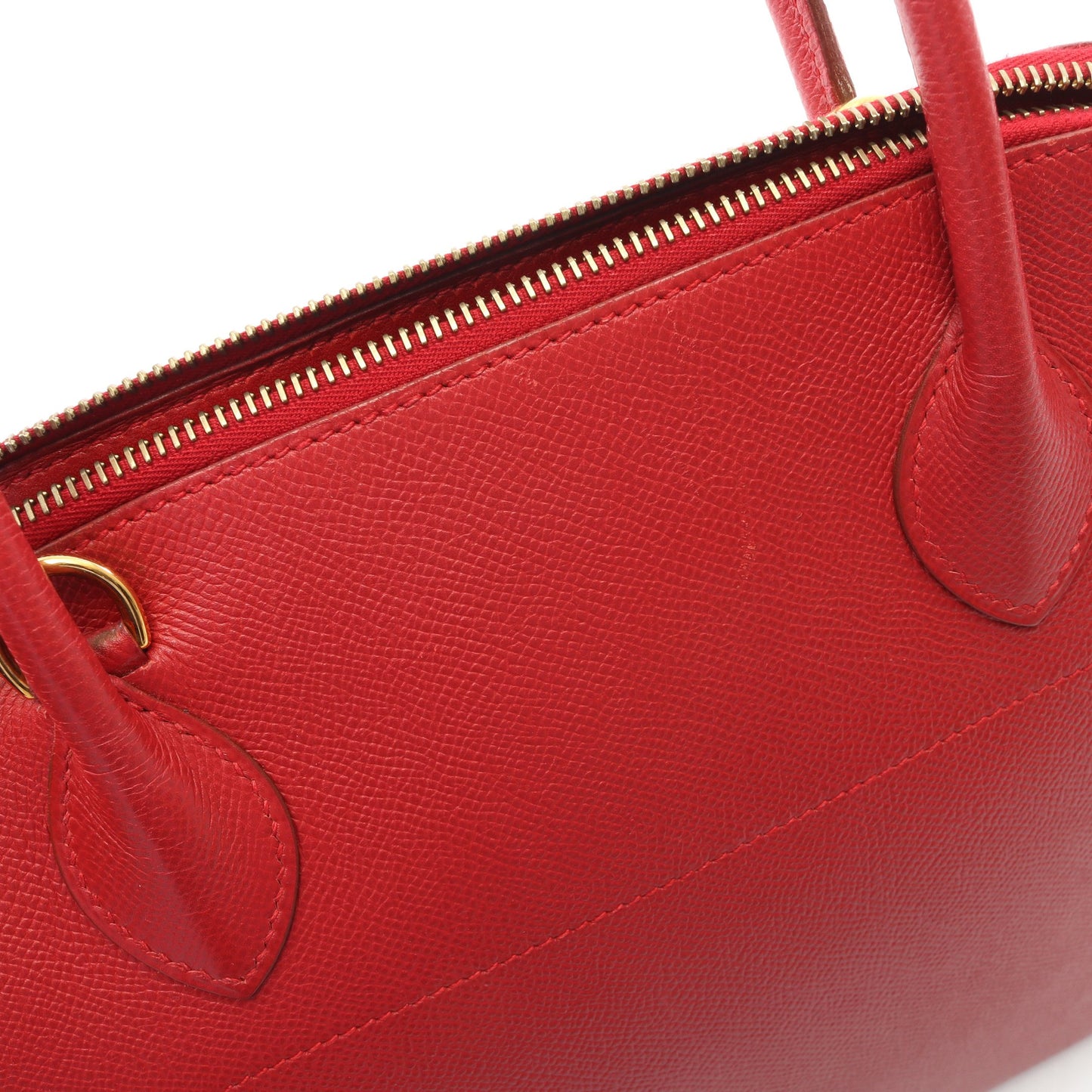 ボリード31 ルージュヴィフ 2WAY ハンドバッグ クシュベル レッド ゴールド金具 □C刻印 エルメス