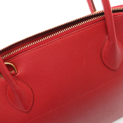 ボリード31 ルージュヴィフ 2WAY ハンドバッグ クシュベル レッド ゴールド金具 □C刻印 エルメス