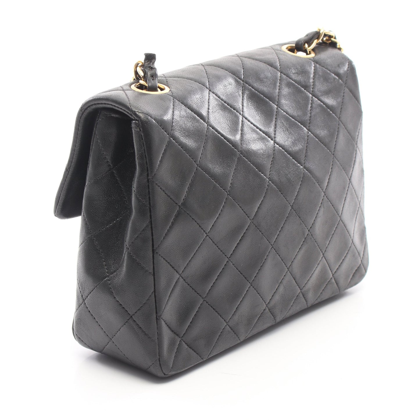 ミニマトラッセ20 チェーンショルダーバッグ ラムスキン ブラック ゴールド金具 シャネル バッグ CHANEL