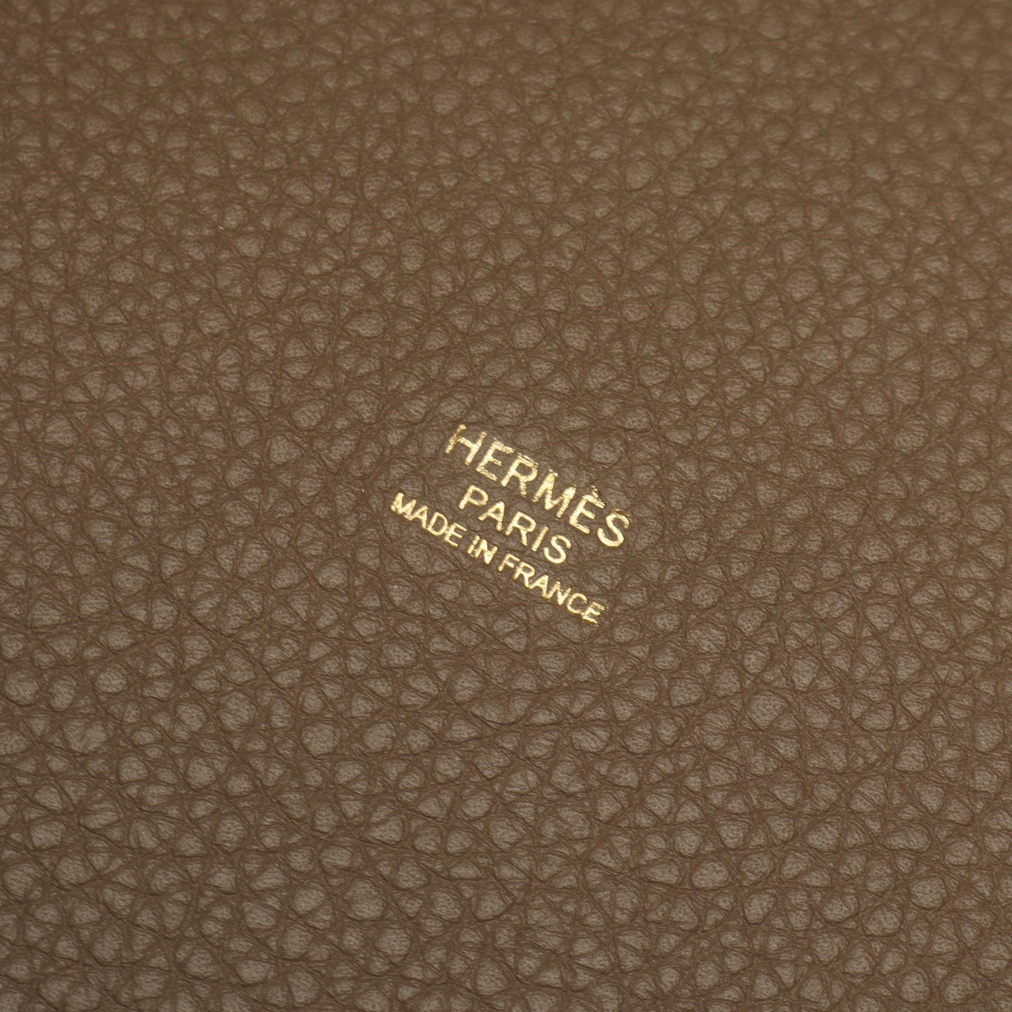 ピコタンロックMM エトゥープ ハンドバッグ トリヨンクレマンス グレーブラウン ゴールド金具 K刻印 エルメス バッグ HERMES