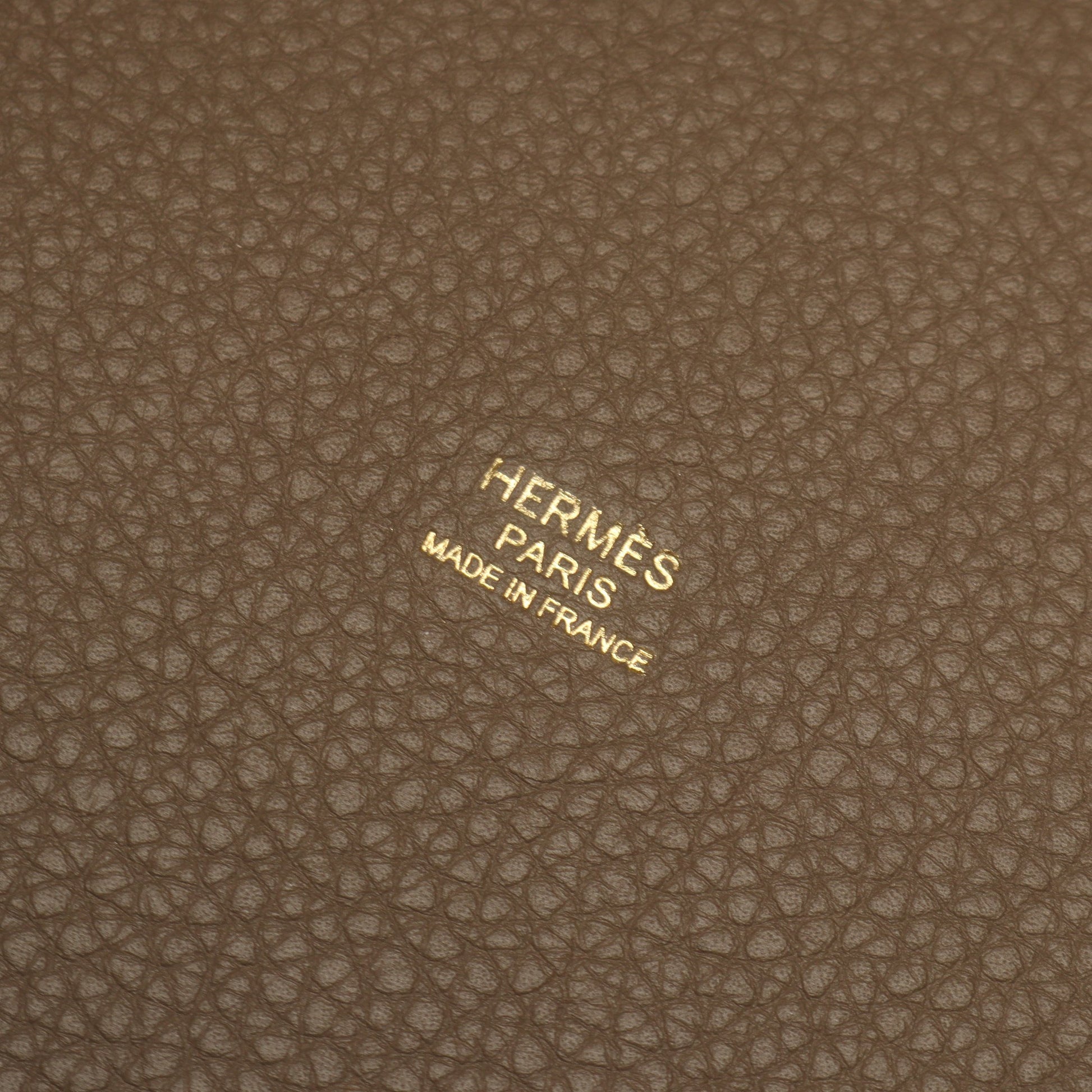 ピコタンロックMM エトゥープ ハンドバッグ トリヨンクレマンス グレーブラウン ゴールド金具 K刻印 エルメス バッグ HERMES